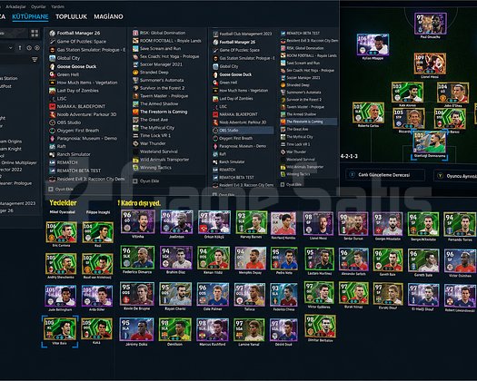 Efootbol efsane kadrom satilik Steam hesabım