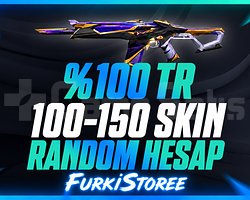 VALORANT 100-150 SKİN RANDOM HESAP TR