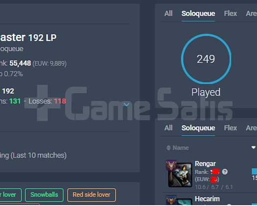 EUW 200 LP HANDMADE HESAP