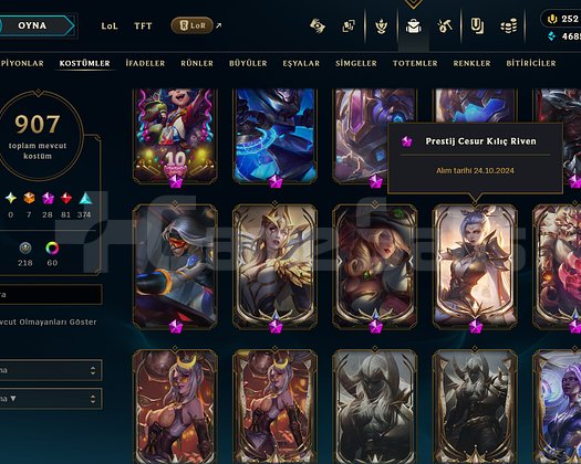 TR 907 KOSTUM YUKSELEN EFSANE AHRI KRAL RAMMUS+TEL