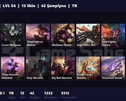 TR / 54 LVL + 13 SKİN + EMERALD I !!