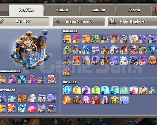 İlk Sahibinden Th18 + Full Köy + Full Hero