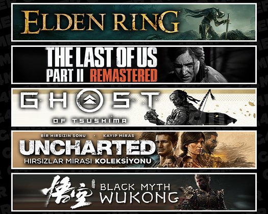 Elden + TLOU2 + Tsushima + Uncharted + Wukong