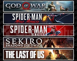 GOW + Miles + Spider 1 + Sekiro + TLOU1