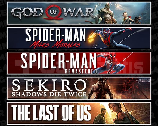 GOW + Miles + Spider 1 + Sekiro + TLOU1