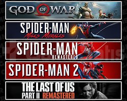 GOW + Miles + Spider 1 + Spider 2 + TLOU2