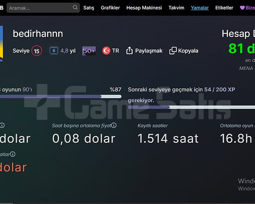 Steam Emek Hesabı Uygun fiyattan veriyorum
