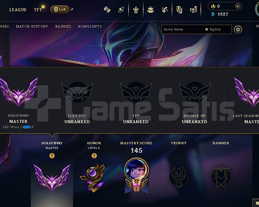 Euw Master +400 LP GM Peak +29 LP Gain Hesap