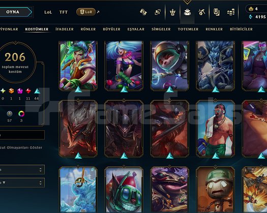TR // 206 SKIN // EN SON OYNANMA 2022