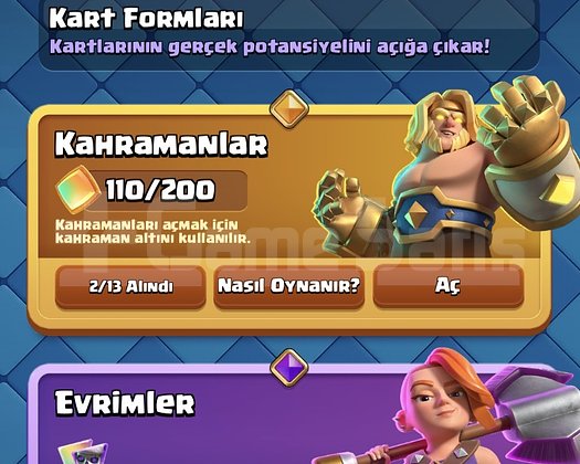 9600 kupa 10 Evrim 2 Kahraman 43 ifade