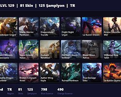 TR / 129 LVL + 81 SKİN + UNRANKED + FIRSATTTT !!
