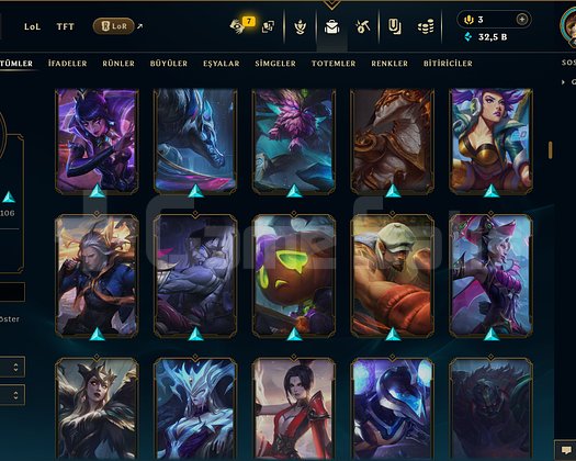 457 LEVEL / 232 SKİN / FUL HERO +MAİL +TELEFON