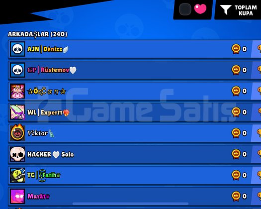 124.000 KUPA DEV BRAWL STARS HESABI  FULL KOL