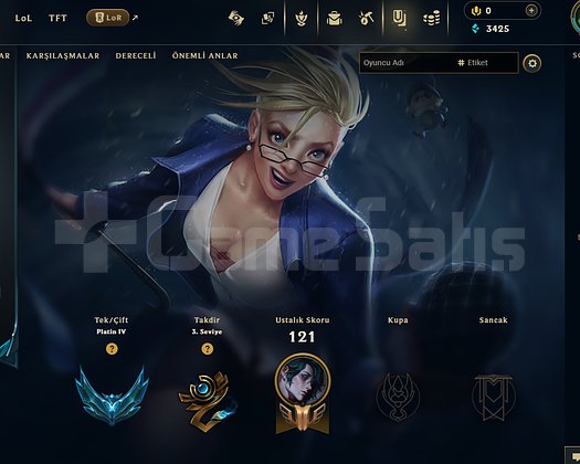 Tr plat elo 53 lvl hesap