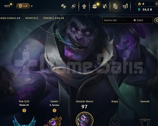 TR 34 Lvl Plat 3 Hesap