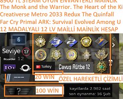 12 MADALYALI 12 LV ÖZEL ÇİZİMLİ Far Cry Primal Cre