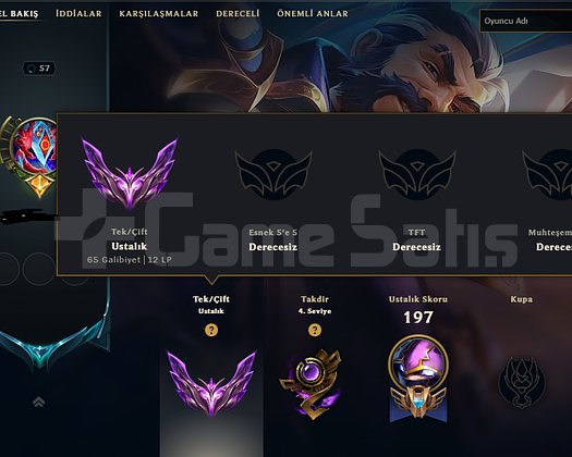 EUW96 MAÇ 67.7 WR MID / TOP/ JUNGLE OYNANMIŞ HESAP