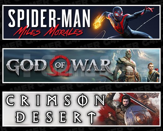 Spider Man Miles + God Of War + Crimson Desert
