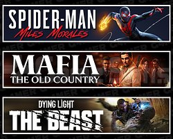 Spider Man Miles + Mafia + Dying Light The Beast