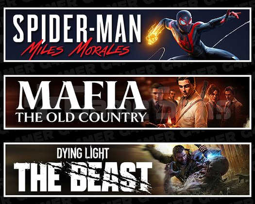 Spider Man Miles + Mafia + Dying Light The Beast