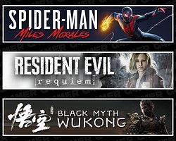SpiderMan Miles +Resident Evil 9+Black Myth Wukong