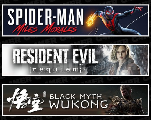 SpiderMan Miles +Resident Evil 9+Black Myth Wukong