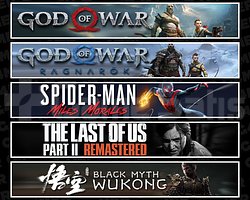 GOW + Ragnarök + Miles + TLOU2 + Wukong