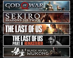 GOW + Sekiro + TLOU1 + TLOU2 + Wukong