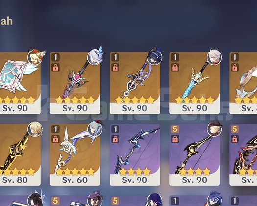 Genshin Zibai Columbina + 30 5* karakter