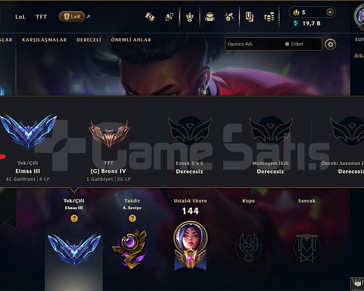 TR DİA 3 İRELİA YASUO GÜZEL HESAP 19K MÖ