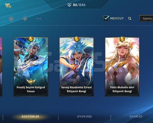 WILD RIFT 85 KOSTÜMLÜ MASTER HESAP