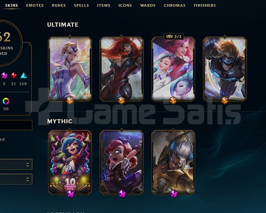 YÜKSEK ELO 362 SKİN TR LOL HESABI