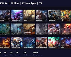 TR / 94 LVL + 28 SKİN + UNRANKED !!