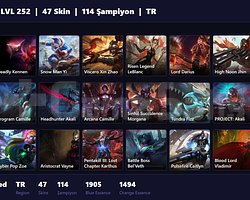 TR / 252 LVL + 47 SKİN + UNRANKED !!