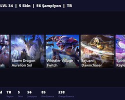 TR / 34 LVL + 5 SKİN + FRESH + RANK HAZIR !!!
