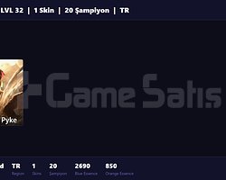 TR / 32 LVL + 1 SKİN + UNRANKED !!
