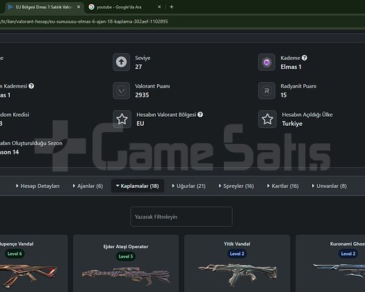 dia 2.2 kdalı yüksek mmr 3 k vpli sağlam skinli
