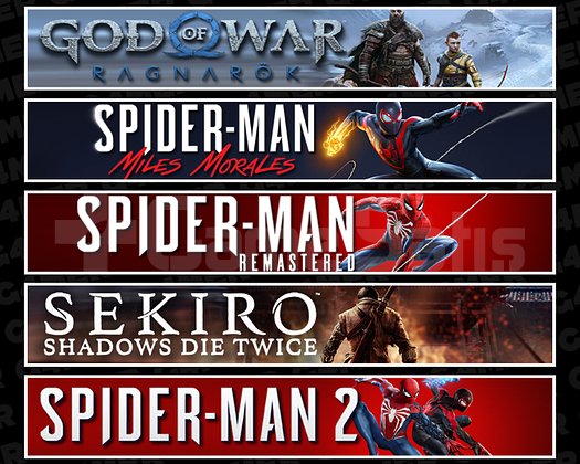 Ragnarök + Miles + Spider 1 + Sekiro + Spider 2
