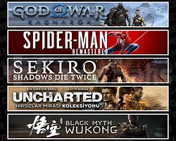 Ragnarök + Spider 1 + Sekiro + Uncharted + Wukong