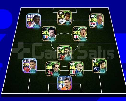 KG 3232 3 BOMBACI+EZE+PLATİNİ+LAMPARD+STOJKVİC