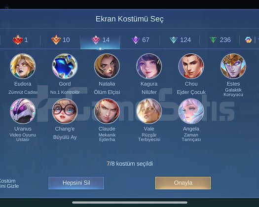 GUS KOF MEGA 5 HESAP UYGUNA