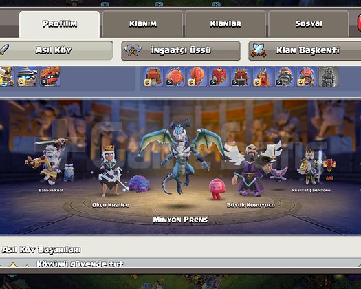 TH 18 Fulle yakın hesap / Full Hero ve Kostümlü