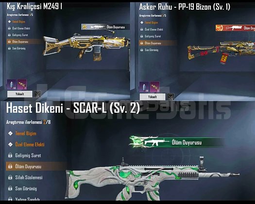 56 SEVİYE+36 KOLEKSİYON+SCAR-L SEVERLERE