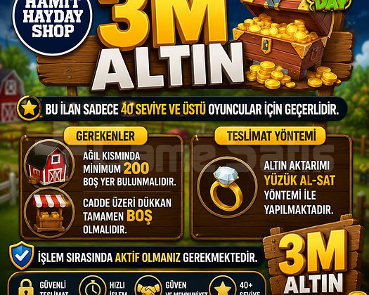 3M ALTIN TESLİMATI