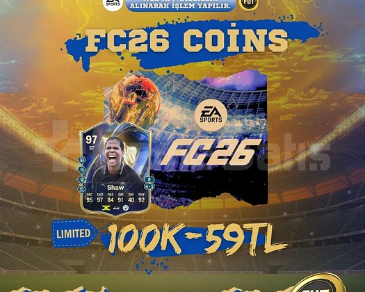 100k FC26 FUT COİN - 100K/59TL - İNDİRİMLİ