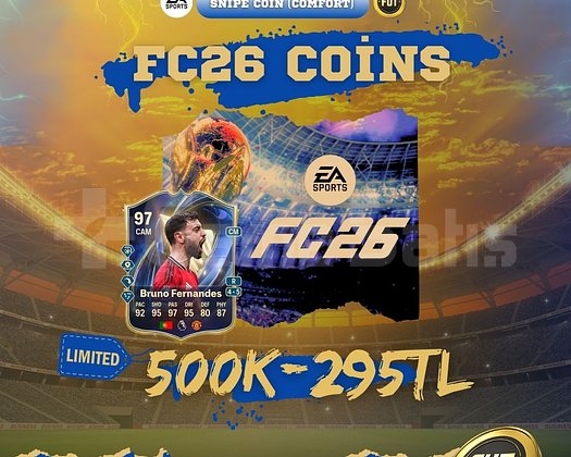 500K FC26 FUT COİN - 500K/295TL - İNDİRİMLİ