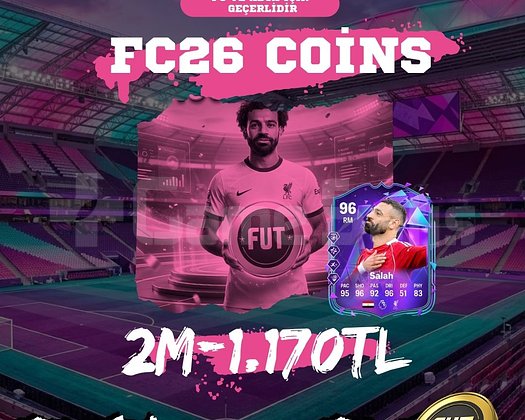 2M FC26 FUT COİN - 2MİL./1170TL - İNDİRİMLİ