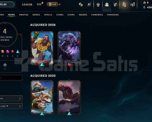 EUW Unranked | 4 Kostüm - 29 Hero | LoL Hesap