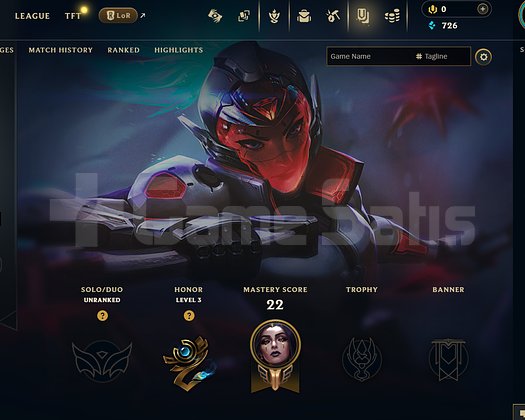 EUW Unranked | 8 Kostüm - 37 Hero | LoL Hesap