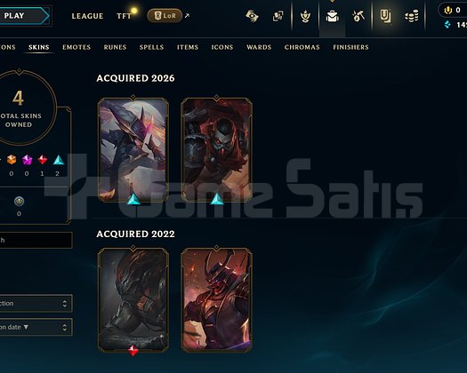 EUW Unranked | 4 Kostüm - 35 Hero | LoL Hesap